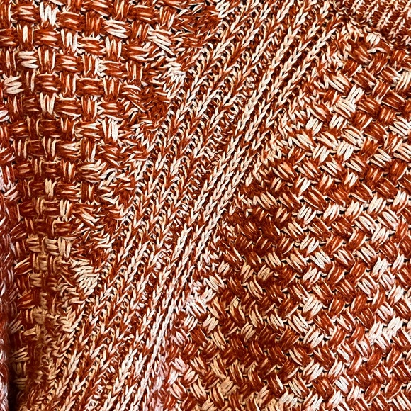 UNIVERSAL THREAD Sweater Brick Red/Cream Basket Weave pattern Medium weight XL - Picture 5 of 7